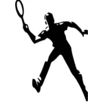 टेनिस कूद में खिलाड़ी