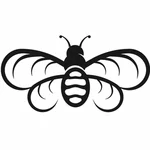 Arte do clipe de estêncil de abelha