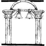 Graphiques vectoriels de trame de colonnes de bell
