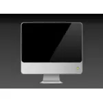 Écran LCD, image vectorielle fond gris