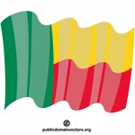 Развевающийся флаг Бенина