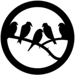 Pássaro símbolo vetor clip-art