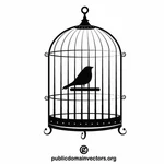 Fågel i en bur