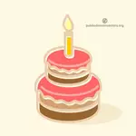 Verjaardag taart vectorillustratie