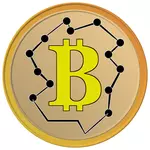 노란 Bitcoin의 동전