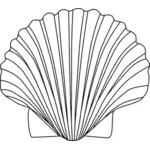 Vector de la imagen de caracol simple en blanco y negro