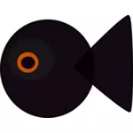 Image vectorielle poisson noir