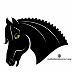 Černý kůň vektorové grafiky