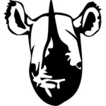 Huvudet av en noshörning