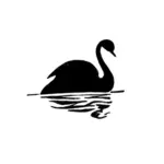 Silueta vektorový obrázek Swan