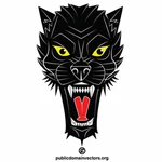Grafika klipsowa czarnego wilka