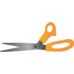 Vektorové ilustrace otevřené nůžky na oranžová
