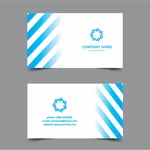 व्यापार कार्ड नीली धारियों