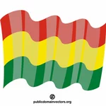 बोलीविया का झंडा लहराते हुए