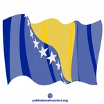 Босния и Герцеговина размахивает флагом