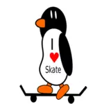 在滑板上的企鹅