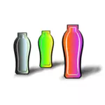 Üç farklı renkli içki kapları vektör çizim