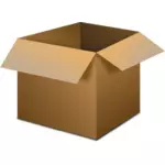 Vektortegning av transport pakke bokse åpne