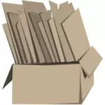Illustration vectorielle d'une boîte en carton pleine de carton