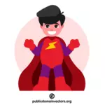 Pojke i superhjältedräkt