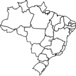 Vektorikartta Brasilian alueista