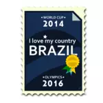 Brazylia Igrzysk Olimpijskich i mistrzostw świata znaczek wektorowa