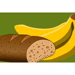 Хлеб и банан изображение