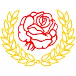 Gráficos vetoriais de rosas e laurel