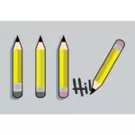 4 개의 연필