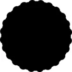 崎岖不平的黑色圆圈矢量图