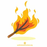 Arzând ramura copac