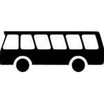 האיור וקטור של pictogram באוטובוס