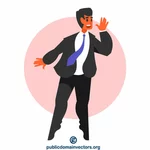 Businessman shouting