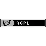 Odznak Web licence AGPL vektorový obrázek