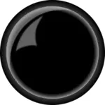 Ilustración de vector botón negro brillante redondo