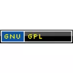 GNU 라이센스 웹 배지 벡터 드로잉
