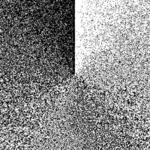 Ilustração de gradiente com sombra preta e branca forma quadrada
