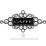 Cafe underteckna i italienskt språk