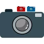 גרפיקה וקטורית סמל שלוש מצלמות דיגיטליות