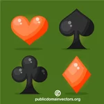 Símbolos de cartão de poker