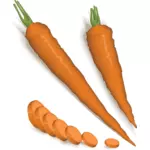 Очищенные и нарезанные морковь