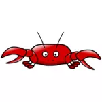 Rød krabbe tegneserie stil
