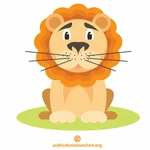 Arte de grampo do leão dos desenhos animados