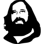 Image clipart vectoriel du visage de Richard Matthew Stallman