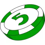 हरे रंग का सिक्का जुआ के वेक्टर क्लिप आर्ट