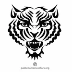 Zwarte tijger vector illustraties