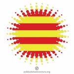 Tvar polotónu katalánské vlajky