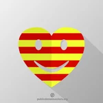 Icono sonriente de la bandera de Cataluña