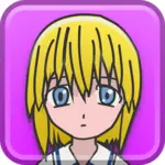 पीला manga लड़की वेक्टर चित्रण