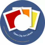 सीडी खुला क्लिप कला वेक्टर छवियों के लिए लेबल